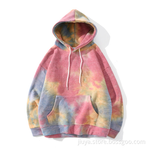 Custom Logo Pullover Cropped Tie Dye Sweatshirts Hoodies